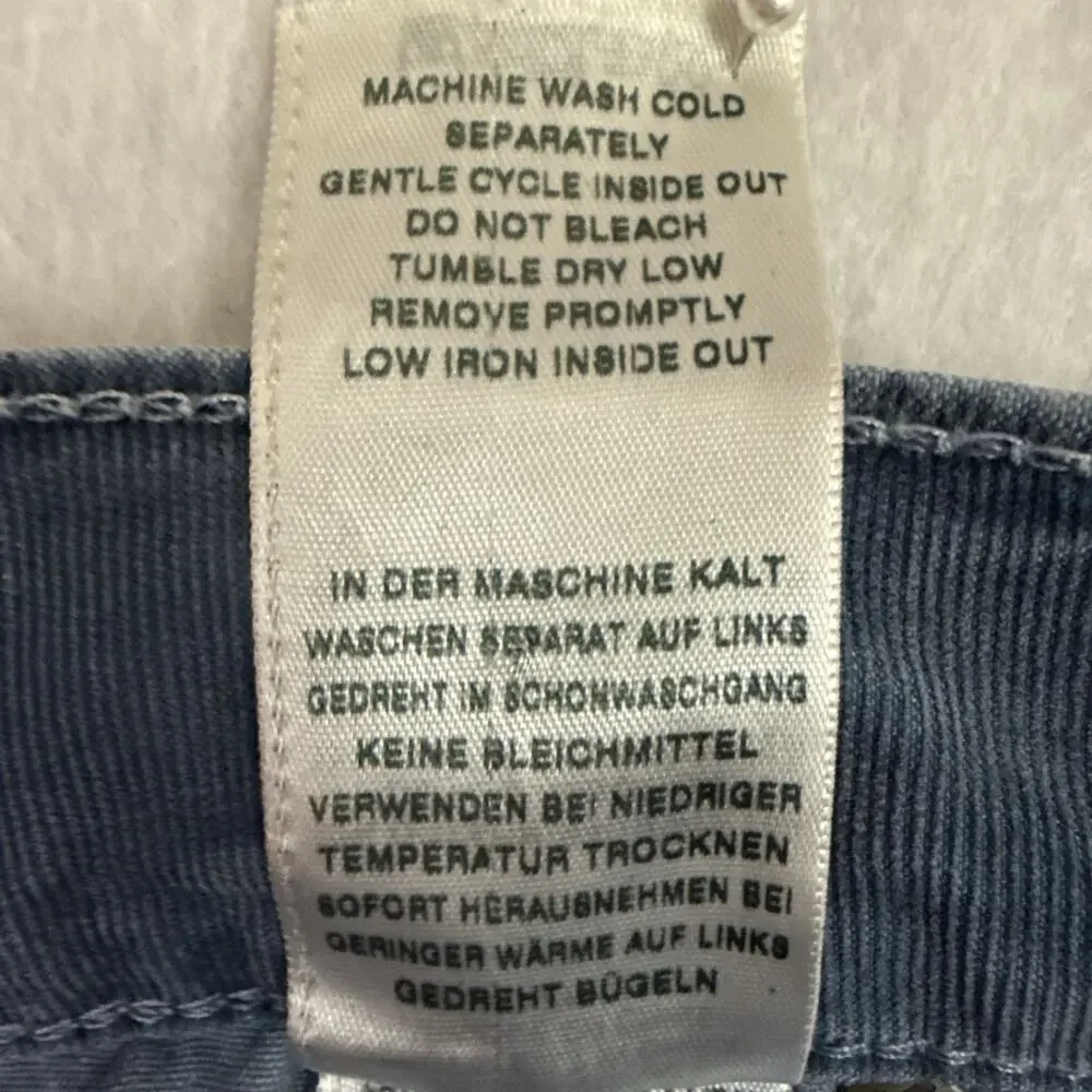 True Religion Jeans Mens 38 Blue Micro Corduroy Ricky Flaps Relaxed Straight VTG